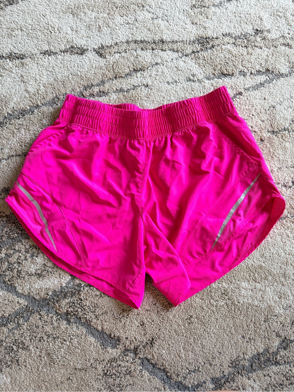 Athletic Works Hot Pink Women's Athletic Shorts with Reflective Trim